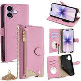 Crossbody Chain Fishtail Litchi Leather Phone Case, For iPhone 17e / 16e, For iPhone 17 Pro Max, For iPhone 17 Pro, For iPhone 17, For iPhone Air, For iPhone 16 Pro Max, For iPhone 16 Pro, For iPhone 16 Plus