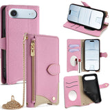 Crossbody Chain Fishtail Litchi Leather Phone Case, For iPhone 17e / 16e, For iPhone 17 Pro Max, For iPhone 17 Pro, For iPhone 17, For iPhone Air, For iPhone 16 Pro Max, For iPhone 16 Pro, For iPhone 16 Plus