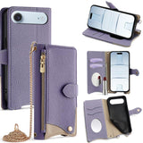 Crossbody Chain Fishtail Litchi Leather Phone Case, For iPhone 17e / 16e, For iPhone 17 Pro Max, For iPhone 17 Pro, For iPhone 17, For iPhone Air, For iPhone 16 Pro Max, For iPhone 16 Pro, For iPhone 16 Plus