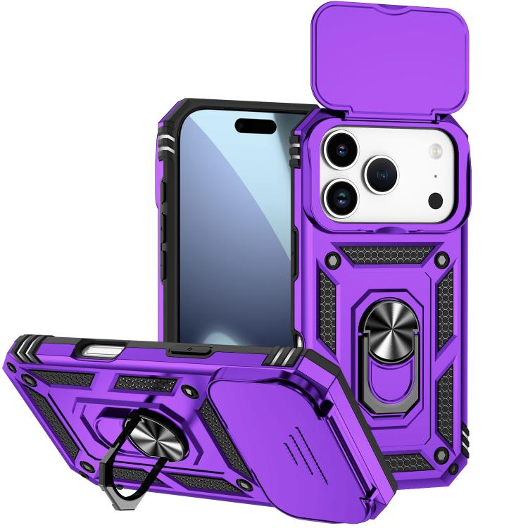 Sliding Camshield Holder Phone Case, For iPhone 18, For iPhone 18 Pro, For iPhone 18 Pro Max, For iPhone 17e / 16e, For iPhone 17 Pro Max, For iPhone 17 Pro