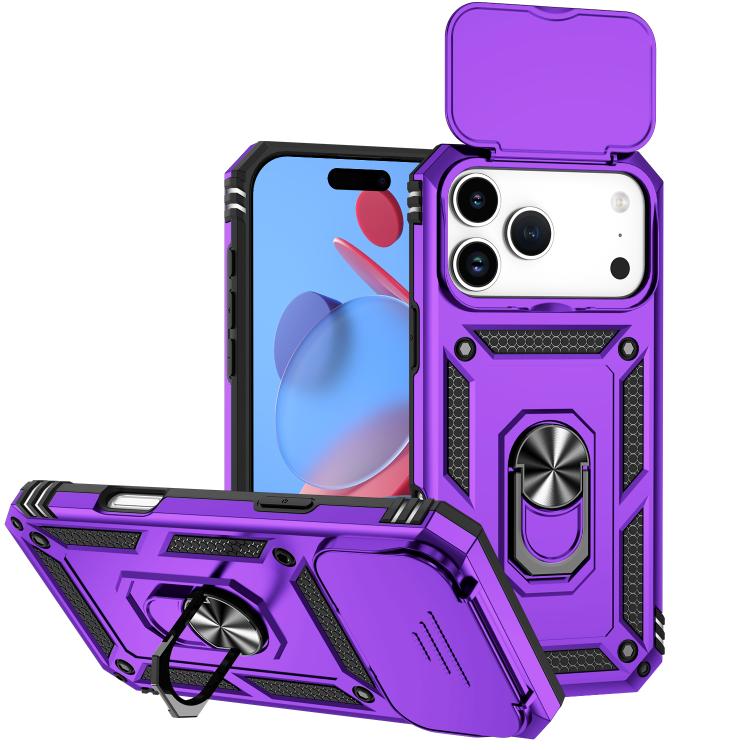 Sliding Camshield Holder Phone Case, For iPhone 18, For iPhone 18 Pro, For iPhone 18 Pro Max, For iPhone 17e / 16e, For iPhone 17 Pro Max, For iPhone 17 Pro