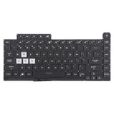 US Version Colorful 16 Pin Backlit Laptop Keyboard for Asus ROG Strix Scar G512 G512LV G512LW G512LI, G512 (Transparent keycaps)