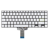 US Version Backlit Laptop Keyboard for Asus VivoBook S14 X421 X421DA X421UA X421EP X421EQ X421JQ X421FP X421FF X421FL, X421 (Silver)