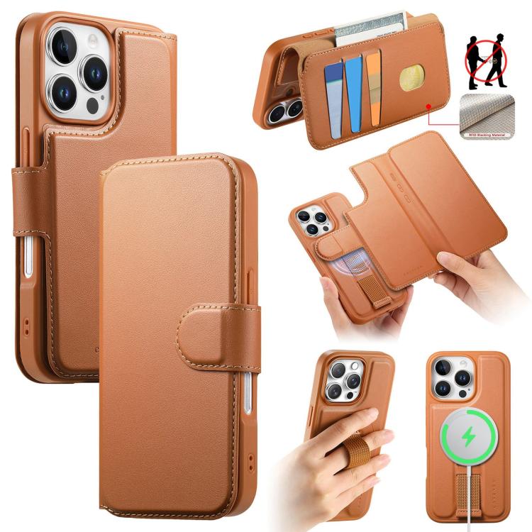 CaseNeo Finger Grip Strap MagSafe Leather Phone Case, For iPhone 17e / 16e, For iPhone 17 Pro Max, For iPhone 17 Pro, For iPhone 17, For iPhone Air, For iPhone 16 Pro Max, For iPhone 16 Pro, For iPhone 16 Plus