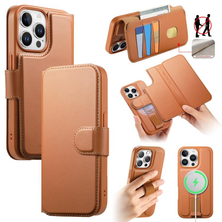 CaseNeo Finger Grip Strap MagSafe Leather Phone Case, For iPhone 16, For iPhone 15 Pro Max, For iPhone 15 Pro, For iPhone 15 Plus / 14 Plus, For iPhone 15, For iPhone 14 / 13, For iPhone 14 Pro, For iPhone 14 Pro Max