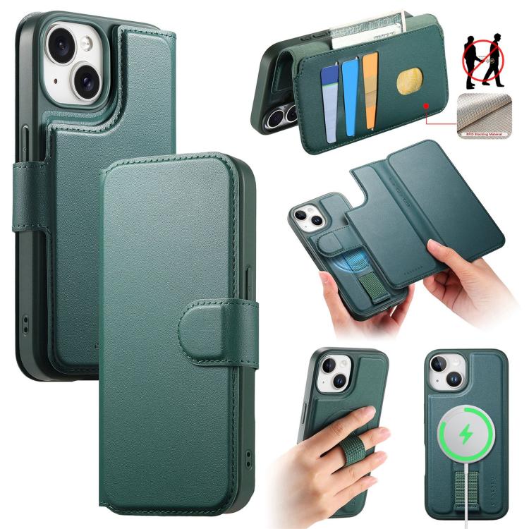 CaseNeo Finger Grip Strap MagSafe Leather Phone Case, For iPhone 16, For iPhone 15 Pro Max, For iPhone 15 Pro, For iPhone 15 Plus / 14 Plus, For iPhone 15, For iPhone 14 / 13, For iPhone 14 Pro, For iPhone 14 Pro Max