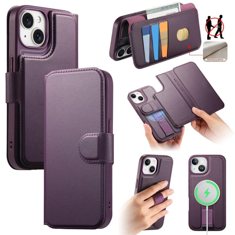 CaseNeo Finger Grip Strap MagSafe Leather Phone Case, For iPhone 16, For iPhone 15 Pro Max, For iPhone 15 Pro, For iPhone 15 Plus / 14 Plus, For iPhone 15, For iPhone 14 / 13, For iPhone 14 Pro, For iPhone 14 Pro Max