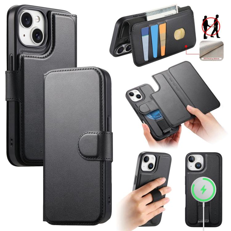 CaseNeo Finger Grip Strap MagSafe Leather Phone Case, For iPhone 16, For iPhone 15 Pro Max, For iPhone 15 Pro, For iPhone 15 Plus / 14 Plus, For iPhone 15, For iPhone 14 / 13, For iPhone 14 Pro, For iPhone 14 Pro Max