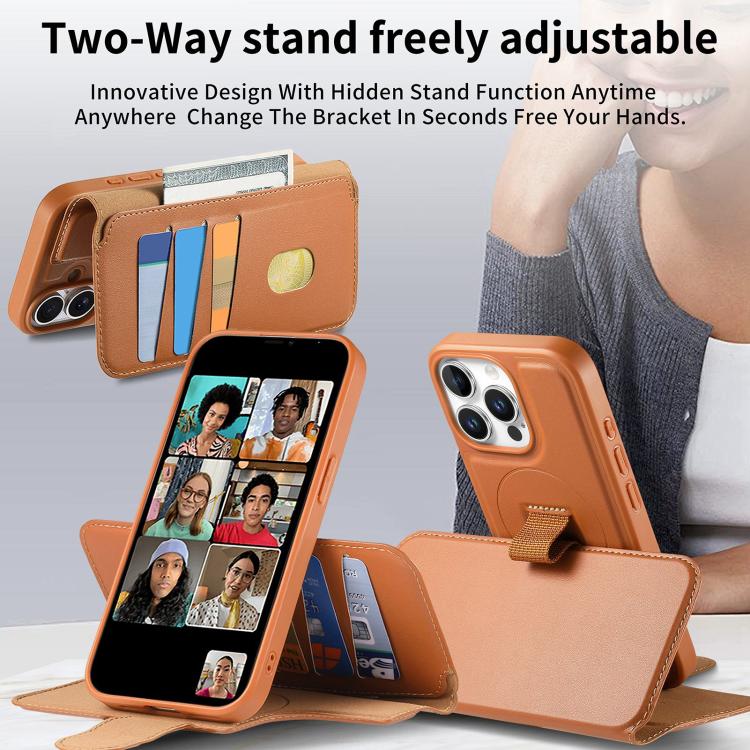 CaseNeo Finger Grip Strap MagSafe Leather Phone Case, For iPhone 13 Pro Max, For iPhone 13 Pro, For iPhone 12 / 12 Pro, For iPhone 12 Pro Max
