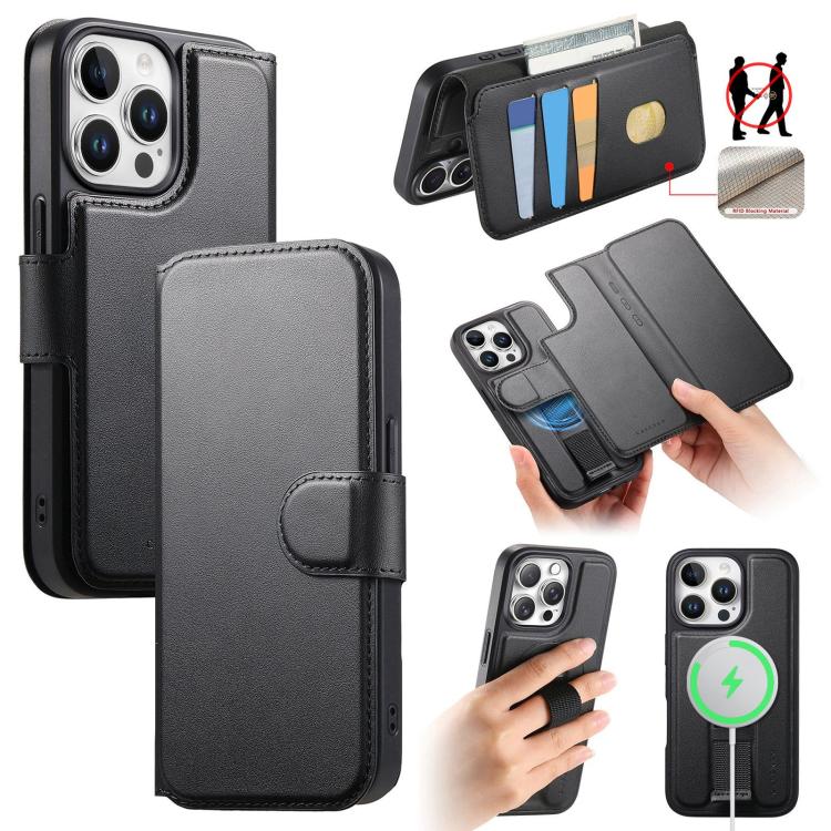 CaseNeo Finger Grip Strap MagSafe Leather Phone Case, For iPhone 13 Pro Max, For iPhone 13 Pro, For iPhone 12 / 12 Pro, For iPhone 12 Pro Max