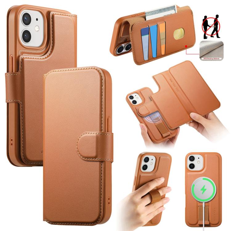 CaseNeo Finger Grip Strap MagSafe Leather Phone Case, For iPhone 13 Pro Max, For iPhone 13 Pro, For iPhone 12 / 12 Pro, For iPhone 12 Pro Max