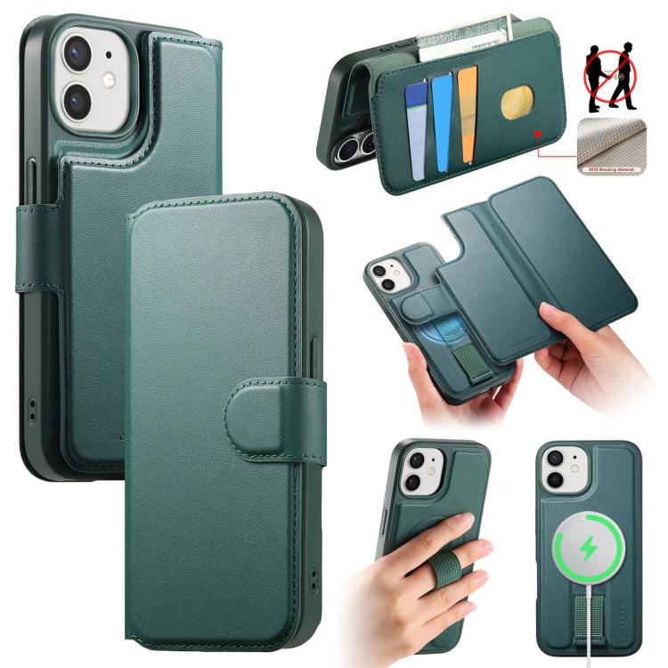 CaseNeo Finger Grip Strap MagSafe Leather Phone Case, For iPhone 13 Pro Max, For iPhone 13 Pro, For iPhone 12 / 12 Pro, For iPhone 12 Pro Max
