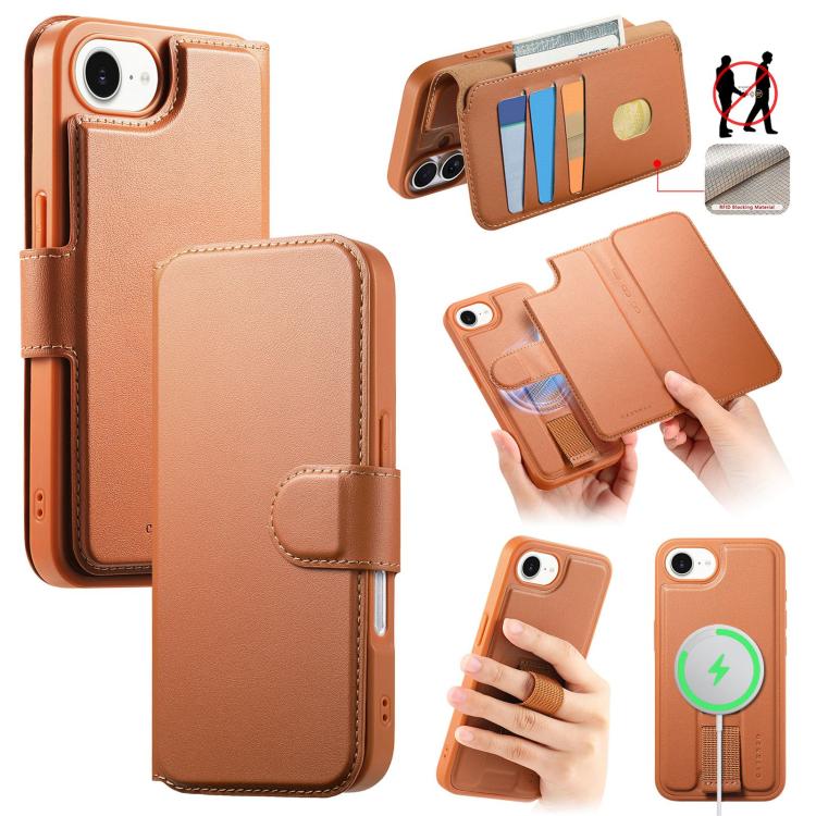CaseNeo Finger Grip Strap MagSafe Leather Phone Case, For iPhone 18 / 17, For iPhone 18 Pro / 17 Pro, For iPhone 18 Pro Max / 17 Pro Max, For iPhone 17e / 16e, For iPhone Air, For iPhone 16 Pro Max, For iPhone 16 Pro, For iPhone 16 Plus