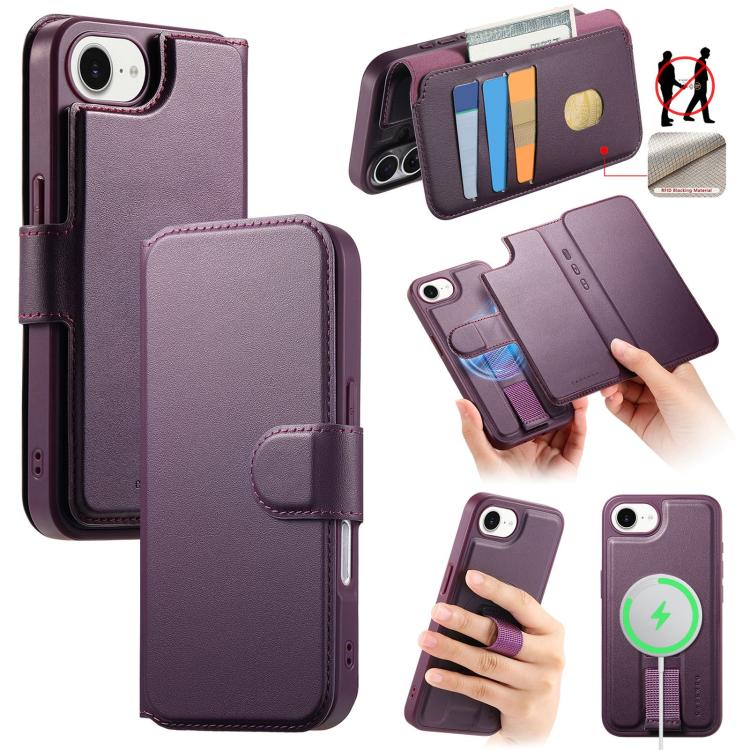 CaseNeo Finger Grip Strap MagSafe Leather Phone Case, For iPhone 18 / 17, For iPhone 18 Pro / 17 Pro, For iPhone 18 Pro Max / 17 Pro Max, For iPhone 17e / 16e, For iPhone Air, For iPhone 16 Pro Max, For iPhone 16 Pro, For iPhone 16 Plus