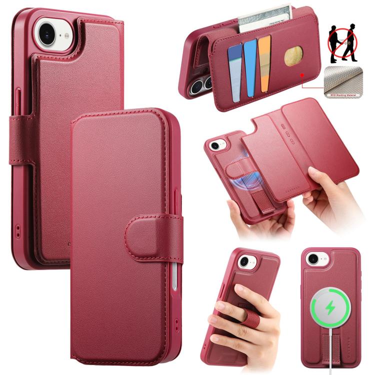 CaseNeo Finger Grip Strap MagSafe Leather Phone Case, For iPhone 18 / 17, For iPhone 18 Pro / 17 Pro, For iPhone 18 Pro Max / 17 Pro Max, For iPhone 17e / 16e, For iPhone Air, For iPhone 16 Pro Max, For iPhone 16 Pro, For iPhone 16 Plus