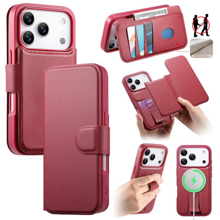 CaseNeo Finger Grip Strap MagSafe Leather Phone Case, For iPhone 18 / 17, For iPhone 18 Pro / 17 Pro, For iPhone 18 Pro Max / 17 Pro Max, For iPhone 17e / 16e, For iPhone Air, For iPhone 16 Pro Max, For iPhone 16 Pro, For iPhone 16 Plus