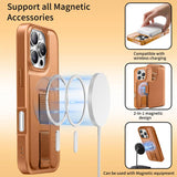 CaseNeo Finger Grip Strap MagSafe Leather Phone Case, For iPhone 18 / 17, For iPhone 18 Pro / 17 Pro, For iPhone 18 Pro Max / 17 Pro Max, For iPhone 17e / 16e, For iPhone Air, For iPhone 16 Pro Max, For iPhone 16 Pro, For iPhone 16 Plus
