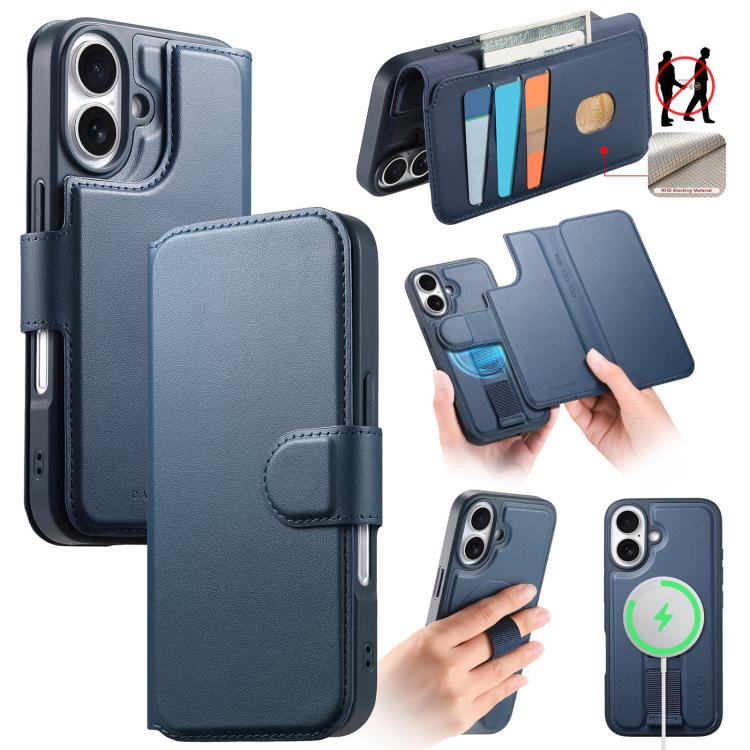 CaseNeo Finger Grip Strap MagSafe Leather Phone Case, For iPhone 18 / 17, For iPhone 18 Pro / 17 Pro, For iPhone 18 Pro Max / 17 Pro Max, For iPhone 17e / 16e, For iPhone Air, For iPhone 16 Pro Max, For iPhone 16 Pro, For iPhone 16 Plus