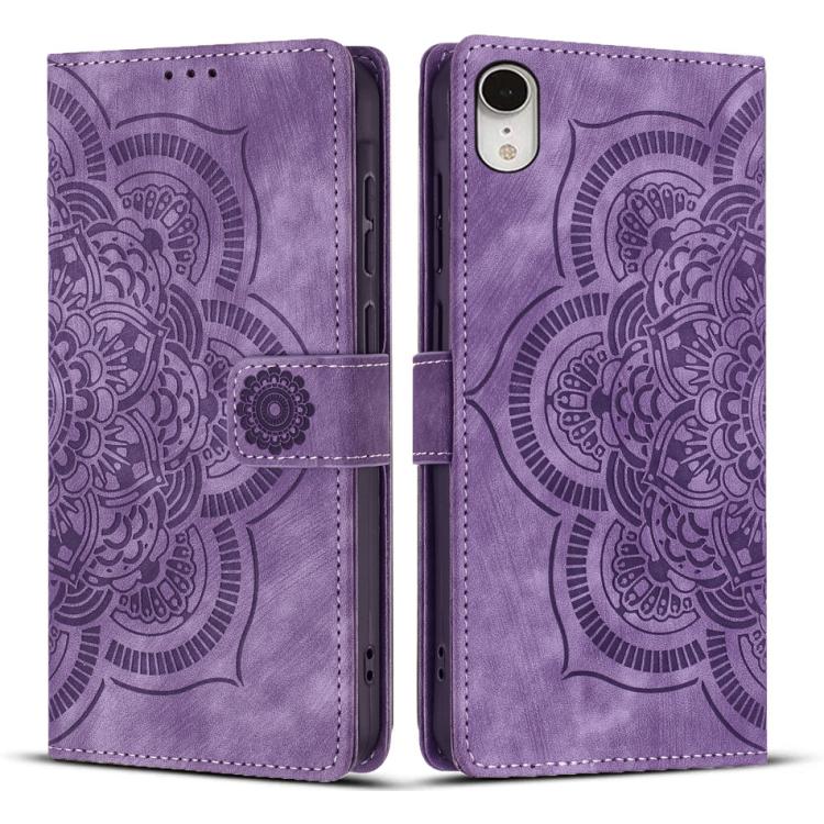 Mandala Embossed Retro Frosted Leather Phone Case, For iPhone XR, For iPhone XS Max, For iPhone 7 Plus / 8 Plus