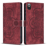 Mandala Embossed Retro Frosted Leather Phone Case, For iPhone XR, For iPhone XS Max, For iPhone 7 Plus / 8 Plus
