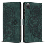 Mandala Embossed Retro Frosted Leather Phone Case, For iPhone XR, For iPhone XS Max, For iPhone 7 Plus / 8 Plus