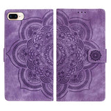 Mandala Embossed Retro Frosted Leather Phone Case, For iPhone XR, For iPhone XS Max, For iPhone 7 Plus / 8 Plus