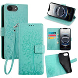 Tree & Deer Embossed Leather Phone Case, For iPhone 17e / 16e, For iPhone 17 Pro Max, For iPhone 17 Pro, For iPhone 17, For iPhone Air