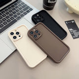 Shockproof Frame Frosted Precise Hole TPU Phone Case, For iPhone 15, For iPhone 14 Plus, For iPhone 14, For iPhone 14 Pro, For iPhone 14 Pro Max, For iPhone SE 2022 / 2020 / 8 / 7
