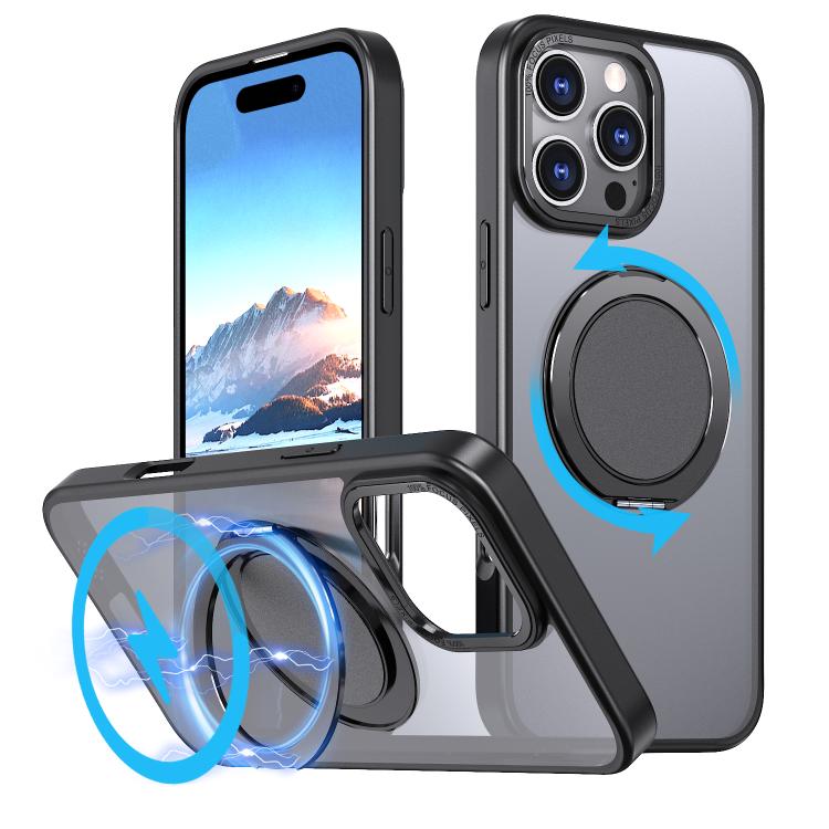 360-degree Rotating MagSafe Magnetic Holder Phone Case, For iPhone 17e / 16e, For iPhone 17 Pro Max, For iPhone 17 Pro, For iPhone 17, For iPhone Air, For iPhone 16 Pro Max, For iPhone 16 Pro, For iPhone 16 Plus