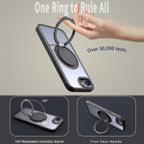 360-degree Rotating MagSafe Magnetic Holder Phone Case, For iPhone 17e / 16e, For iPhone 17 Pro Max, For iPhone 17 Pro, For iPhone 17, For iPhone Air, For iPhone 16 Pro Max, For iPhone 16 Pro, For iPhone 16 Plus