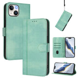 Line Splicing Buckle Retro Leather Phone Case, For iPhone 16 Pro, For iPhone 16 Plus, For iPhone 16, For iPhone 15 Pro Max, For iPhone 15 Pro, For iPhone 15 Plus