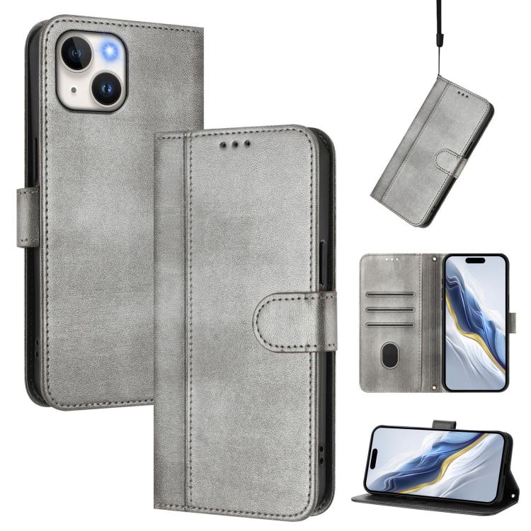 Line Splicing Buckle Retro Leather Phone Case, For iPhone 15, For iPhone 14 Plus, For iPhone 14 / 13, For iPhone 14 Pro, For iPhone 14 Pro Max, For iPhone 7 / 8 / SE 2022