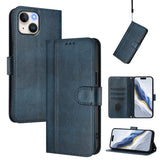 Line Splicing Buckle Retro Leather Phone Case, For iPhone 13 Pro Max, For iPhone 13 Pro, For iPhone 13 mini, For iPhone 12 / 12 Pro, For iPhone 12 Pro Max, For iPhone 12 mini