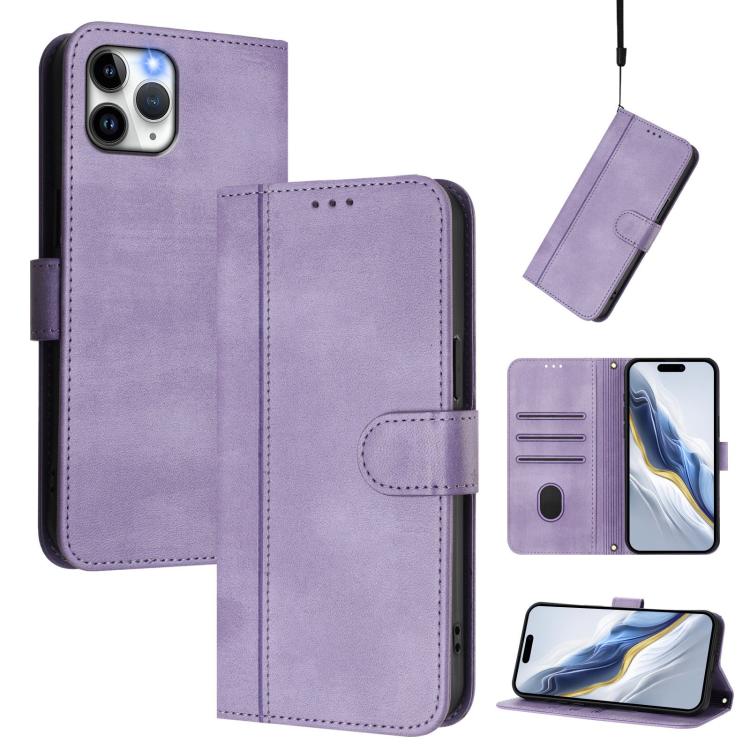 Line Splicing Buckle Retro Leather Phone Case, For iPhone 11 Pro Max, For iPhone 11, For iPhone 11 Pro, For iPhone X / XS, For iPhone XR, For iPhone XS Max