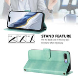 Line Splicing Buckle Retro Leather Phone Case, For iPhone 7 Plus / 8 Plus