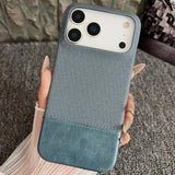 Stitching Cloth MagSafe Magnetic PC Hybrid PU Phone Case, For iPhone 17 Pro Max, For iPhone 17 Pro, For iPhone 17, For iPhone Air, For iPhone 16 Pro Max, For iPhone 16 Pro, For iPhone 16 Plus, For iPhone 16