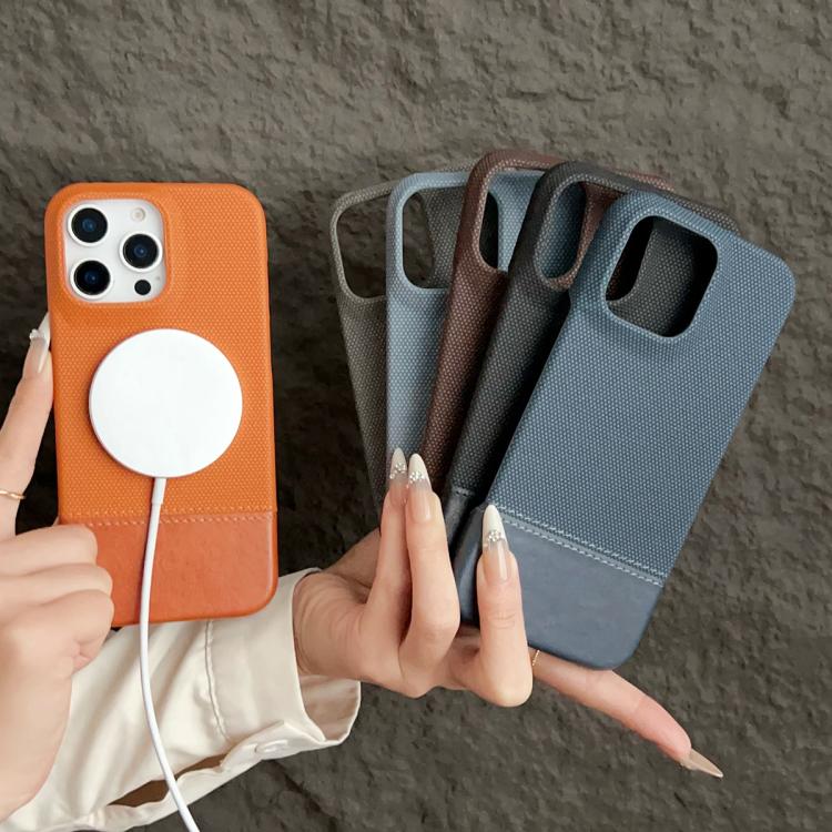 Stitching Cloth MagSafe Magnetic PC Hybrid PU Phone Case, For iPhone 13 Pro, For iPhone 12 / 12 Pro, For iPhone 12 Pro Max