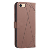 Geometric Pattern RFID Leather Phone Case, For iPhone 6 / 7 / 8 / SE, For iPhone 13 Pro Max, For iPhone 13 Pro, For iPhone 12 / 12 Pro, For iPhone 12 Pro Max, For iPhone 11 Pro Max, For iPhone 11, For iPhone 11 Pro