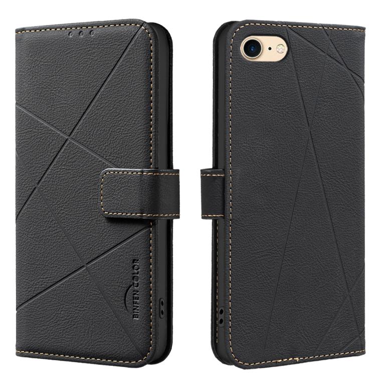Geometric Pattern RFID Leather Phone Case, For iPhone 6 / 7 / 8 / SE, For iPhone 13 Pro Max, For iPhone 13 Pro, For iPhone 12 / 12 Pro, For iPhone 12 Pro Max, For iPhone 11 Pro Max, For iPhone 11, For iPhone 11 Pro