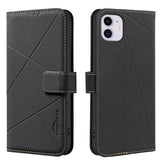 Geometric Pattern RFID Leather Phone Case, For iPhone 6 / 7 / 8 / SE, For iPhone 13 Pro Max, For iPhone 13 Pro, For iPhone 12 / 12 Pro, For iPhone 12 Pro Max, For iPhone 11 Pro Max, For iPhone 11, For iPhone 11 Pro