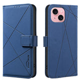 Geometric Pattern RFID Leather Phone Case, For iPhone 16, For iPhone 15 Pro Max, For iPhone 15 Pro, For iPhone 14 Plus / 15 Plus, For iPhone 15, For iPhone 13 / 14, For iPhone 14 Pro, For iPhone 14 Pro Max