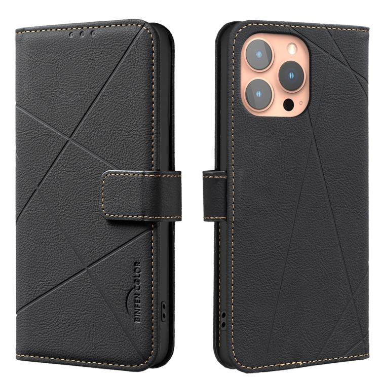 Geometric Pattern RFID Leather Phone Case, For iPhone 6 / 7 / 8 / SE, For iPhone 13 Pro Max, For iPhone 13 Pro, For iPhone 12 / 12 Pro, For iPhone 12 Pro Max, For iPhone 11 Pro Max, For iPhone 11, For iPhone 11 Pro