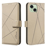 Geometric Pattern RFID Leather Phone Case, For iPhone 16, For iPhone 15 Pro Max, For iPhone 15 Pro, For iPhone 14 Plus / 15 Plus, For iPhone 15, For iPhone 13 / 14, For iPhone 14 Pro, For iPhone 14 Pro Max