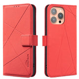 Geometric Pattern RFID Leather Phone Case, For iPhone 16, For iPhone 15 Pro Max, For iPhone 15 Pro, For iPhone 14 Plus / 15 Plus, For iPhone 15, For iPhone 13 / 14, For iPhone 14 Pro, For iPhone 14 Pro Max
