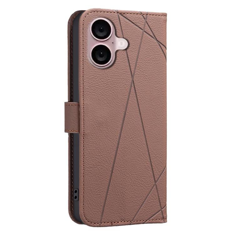 Geometric Pattern RFID Leather Phone Case, For iPhone 16, For iPhone 15 Pro Max, For iPhone 15 Pro, For iPhone 14 Plus / 15 Plus, For iPhone 15, For iPhone 13 / 14, For iPhone 14 Pro, For iPhone 14 Pro Max
