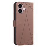 Geometric Pattern RFID Leather Phone Case, For iPhone 16, For iPhone 15 Pro Max, For iPhone 15 Pro, For iPhone 14 Plus / 15 Plus, For iPhone 15, For iPhone 13 / 14, For iPhone 14 Pro, For iPhone 14 Pro Max