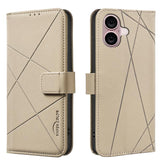 Geometric Pattern RFID Leather Phone Case, For iPhone 16, For iPhone 15 Pro Max, For iPhone 15 Pro, For iPhone 14 Plus / 15 Plus, For iPhone 15, For iPhone 13 / 14, For iPhone 14 Pro, For iPhone 14 Pro Max