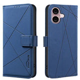 Geometric Pattern RFID Leather Phone Case, For iPhone 16e / 17e, For iPhone 17 Pro Max, For iPhone 17 Pro, For iPhone 17, For iPhone Air, For iPhone 16 Pro Max, For iPhone 16 Pro, For iPhone 16 Plus