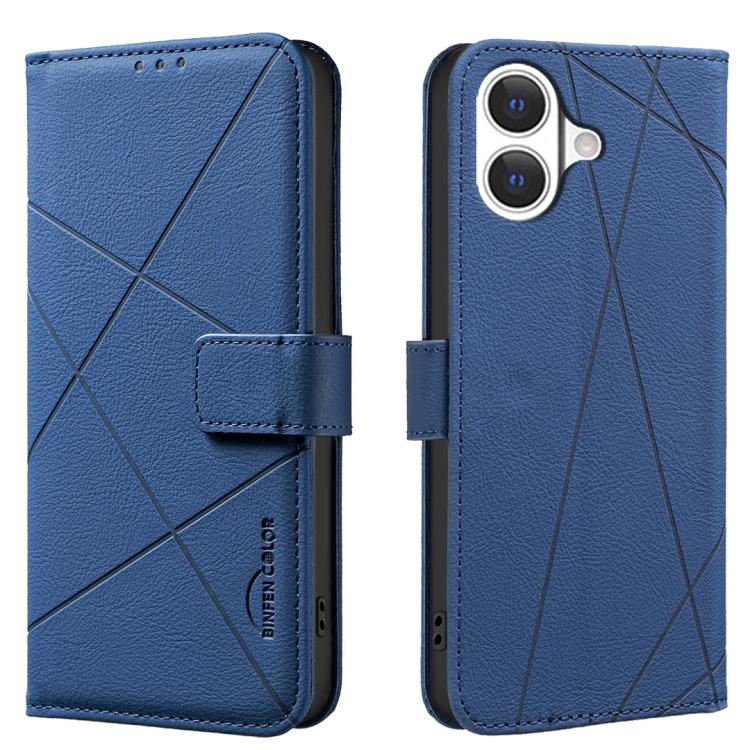 Geometric Pattern RFID Leather Phone Case, For iPhone 16e / 17e, For iPhone 17 Pro Max, For iPhone 17 Pro, For iPhone 17, For iPhone Air, For iPhone 16 Pro Max, For iPhone 16 Pro, For iPhone 16 Plus