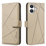 Geometric Pattern RFID Leather Phone Case, For iPhone 16e / 17e, For iPhone 17 Pro Max, For iPhone 17 Pro, For iPhone 17, For iPhone Air, For iPhone 16 Pro Max, For iPhone 16 Pro, For iPhone 16 Plus